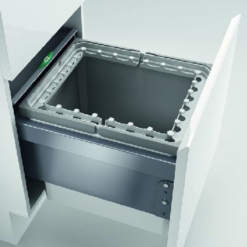 Naber, Cox Base 35 400-1. Abfallsammler, hellgrau, Höhe 360 mm - Mülleimer
