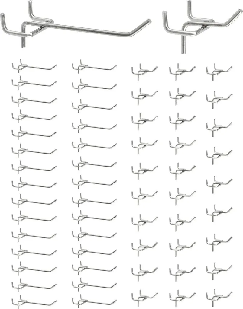 Ganci Parete Forata Acciaio Inox 60pz: Organizza il tuo Angolo Hobby