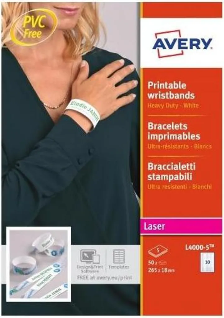 Avery L4000-5 etichetta per stampante Bianco Etichetta per stampante autoadesiva