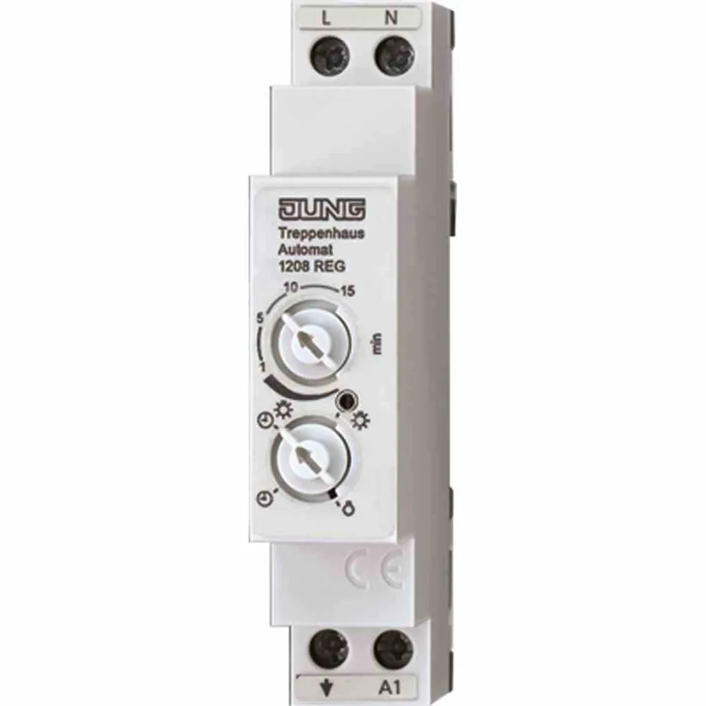 Télérupteur Jung 1208 REG Blanc pour Tableau Électrique et Rail DIN