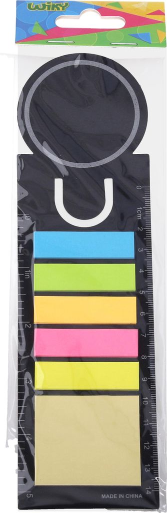 Selbstklebender Notizblock, 6 x 20 Seiten
