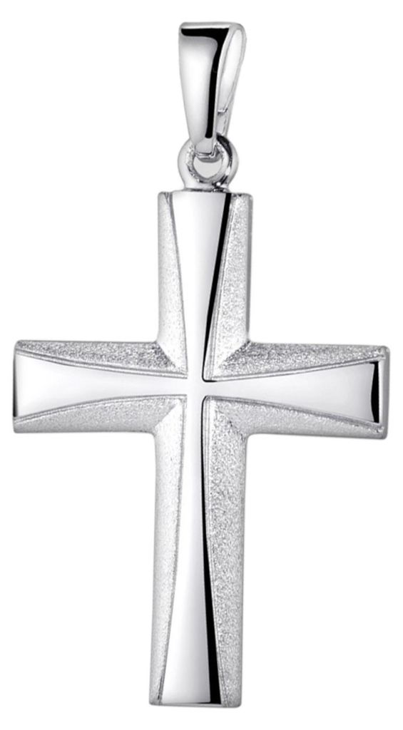 MATERIA Kreuz Anhänger Herren Damen 925 Sterling Silber Produktbild 