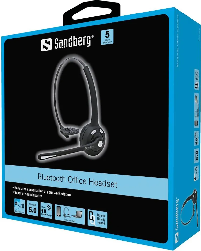 Cuffie Bluetooth Sandberg Office 126-23: Audio Cristallino per il Lavoro - 6