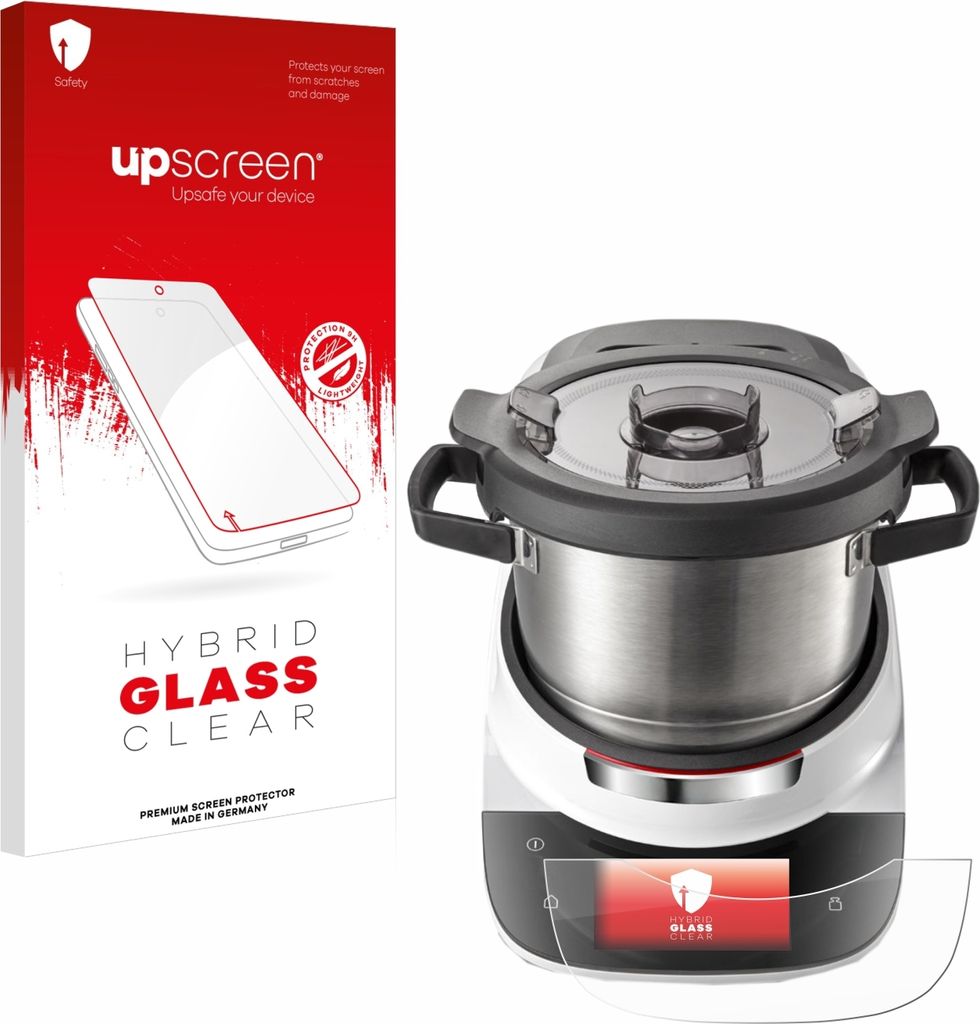 upscreen Schutzglas für Bosch Cookit Schutzfolie Panzer Folie Glas Display Schutz klar