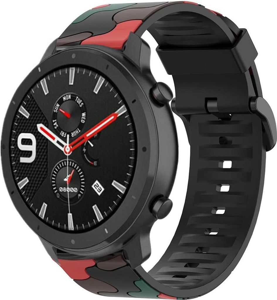 Strap-it Xiaomi Amazfit GTR Tarnung Armband (Rot)