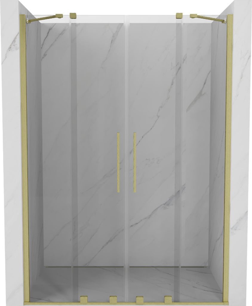 Mexen Velar Duo ausziehbare Duschtür 160 cm, transparent, Produktbild 