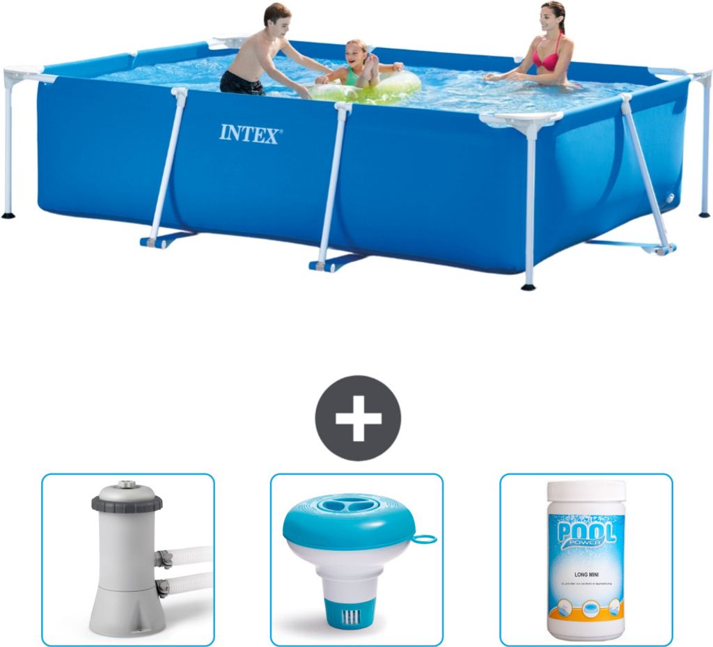 Intex-Schwimmbecken mit rechteckigem Rahmen – 300 x 200 x Produktbild 