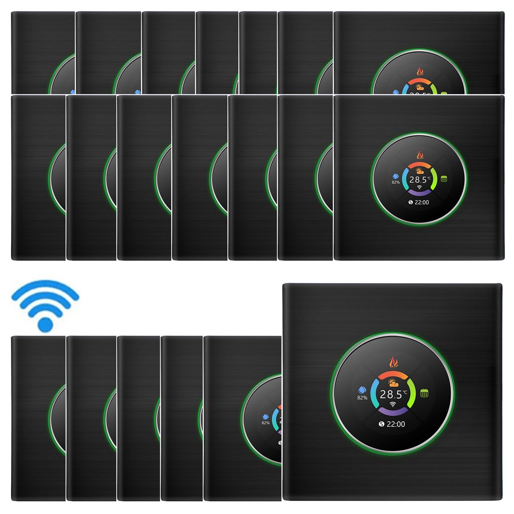 20X WiFi Thermostat Digital LCD Raumthermostat Programmierbare Wandthermostat Unterputz Fussbodenheizung fuer 5A Kesselheizung ,Tastensteuerung/Mob...