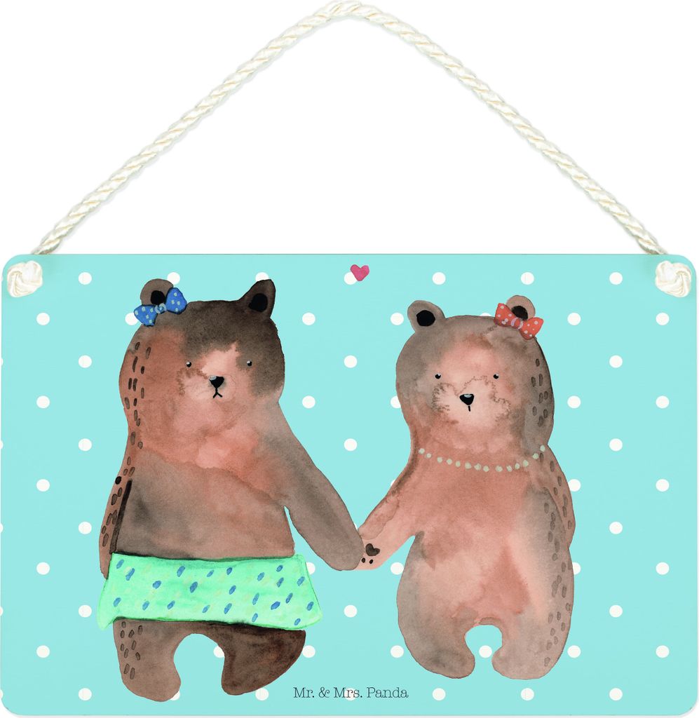 Mr. & Mrs. Panda Schild Bär Freundin DIN A4 - Blau Pastell - Geschenk, holzbild, wandtafel, Beste Freund Liebe Liebesbeweis Verliebt Kumpel Kumpel...
