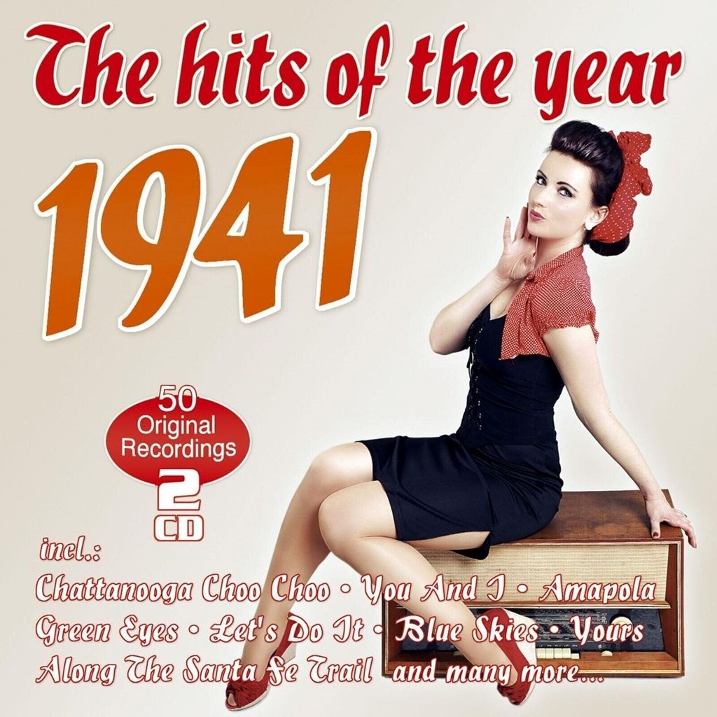 CD 1941 Musik Hits in Holzkiste mit Wunsch-Gravur