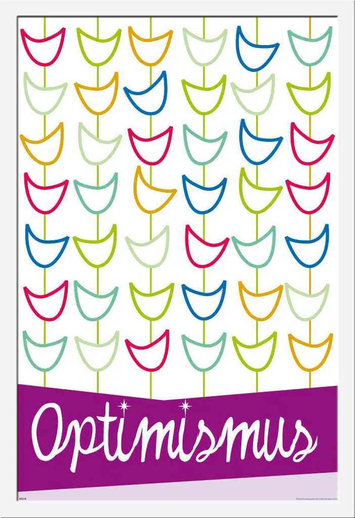 Poster Ufficio Ottimismo Shinsuke Maxi MDF Bianco Vetro Acrilico