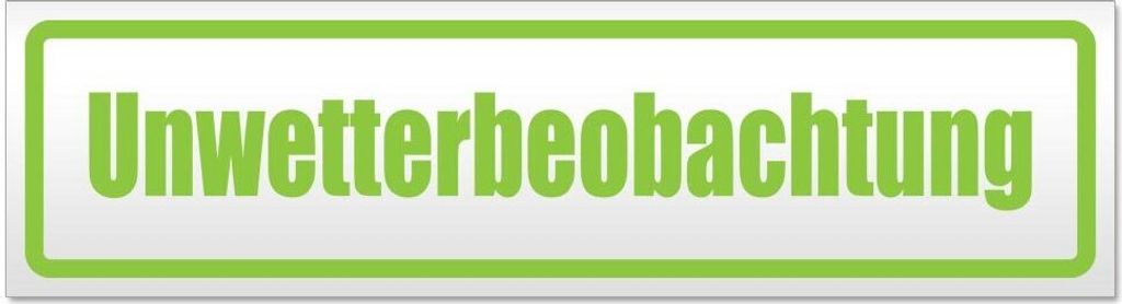 Kiwistar Unwetterbeobachtung Magnetschild Schild magnetisch - 30cm Lindgrün - Magnetfolie für Auto PKW Kfz