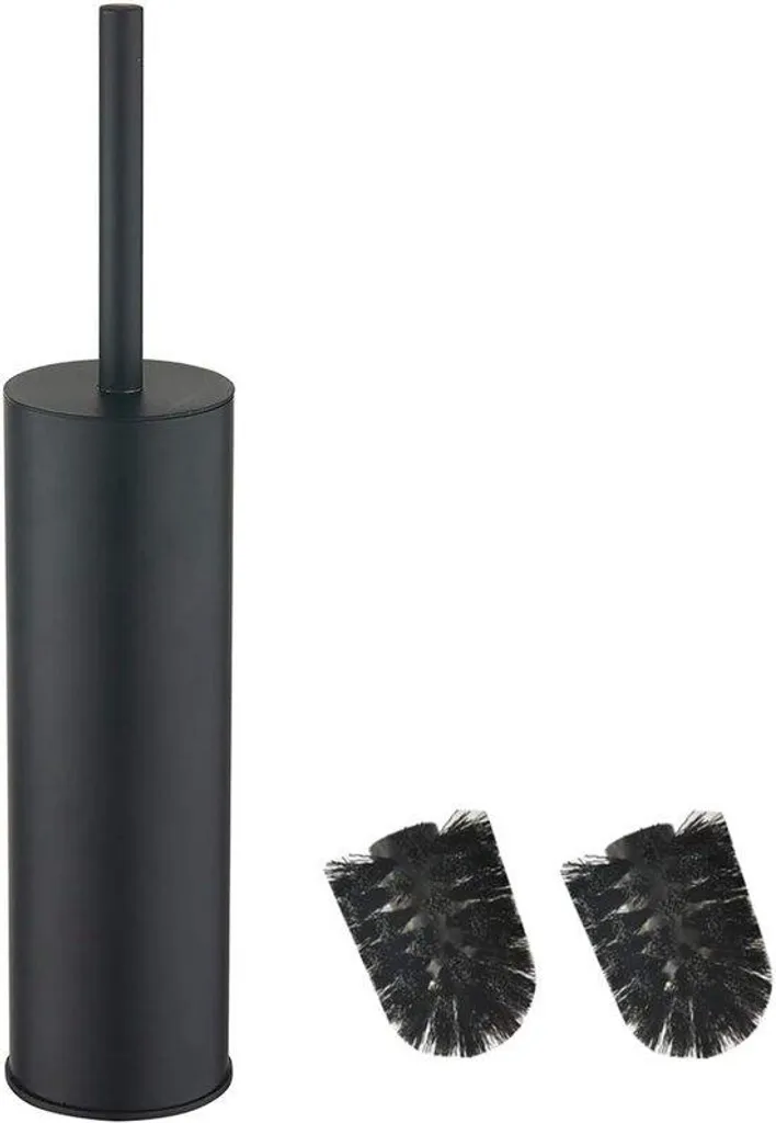 Porte-brosse WC noir inox 304 anti-rouille pour des toilettes propres
