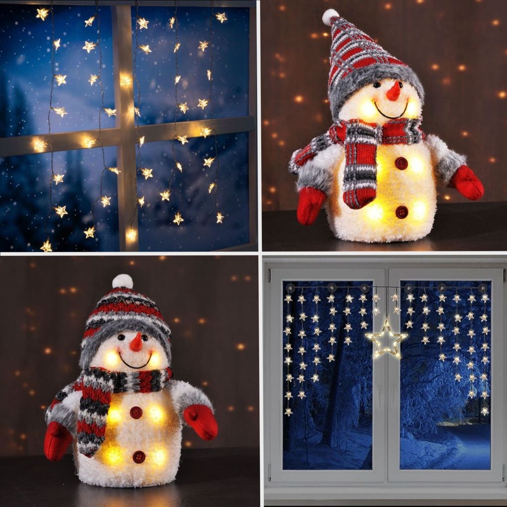 4er Set Stimmungsvolle Weihnachtsdekoration