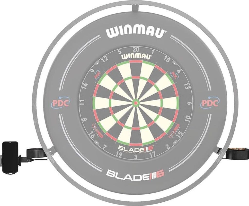 Winmau Plasma Zubehör Set Accessory Pack Telefonhalter, Getränkehalter, Laser Oche Halterung, Dart-Dock