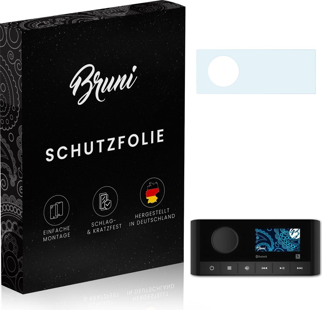 Bruni Basics-Clear 2x Schutzfolie kompatibel mit Garmin Fusion MS-RA60 Folie