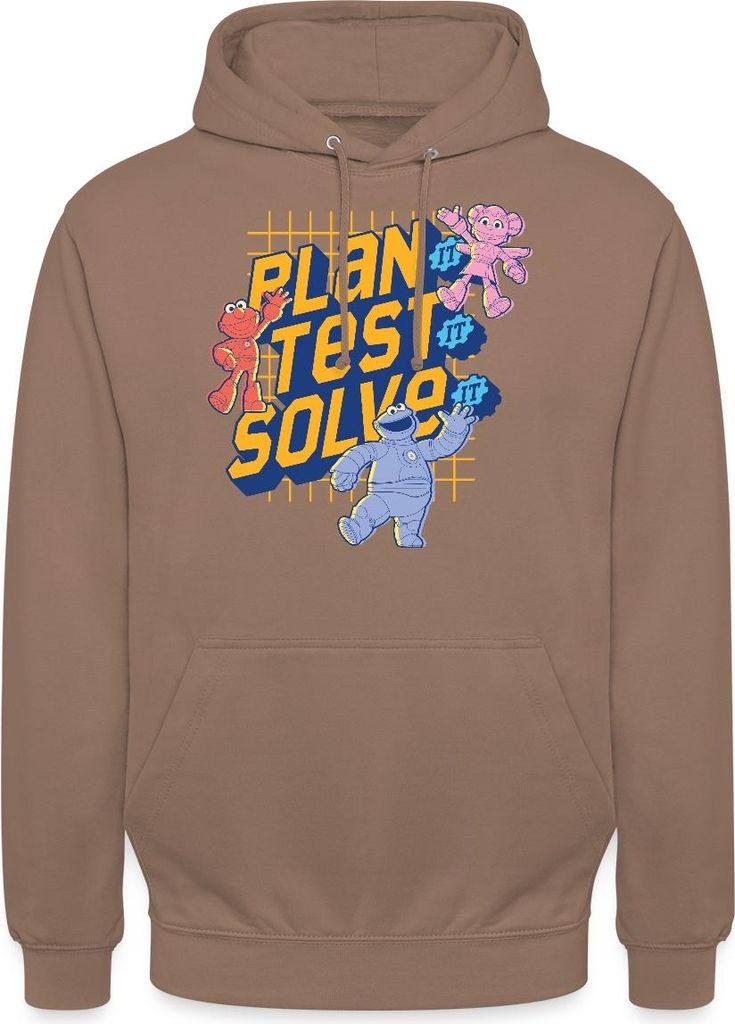Spreadshirt Mecha Builders Team Plan It Solve It Uni Hoodie, XXL, Mokka