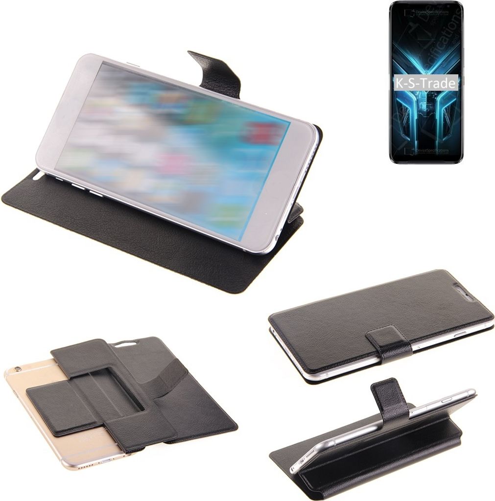 K-S-Trade Schutzhülle kompatibel mit ZTE Blade V2020 5G Schutzhülle Flip Cover Klapphülle Wallet Case Slim Handyhülle bookstyle schwarz