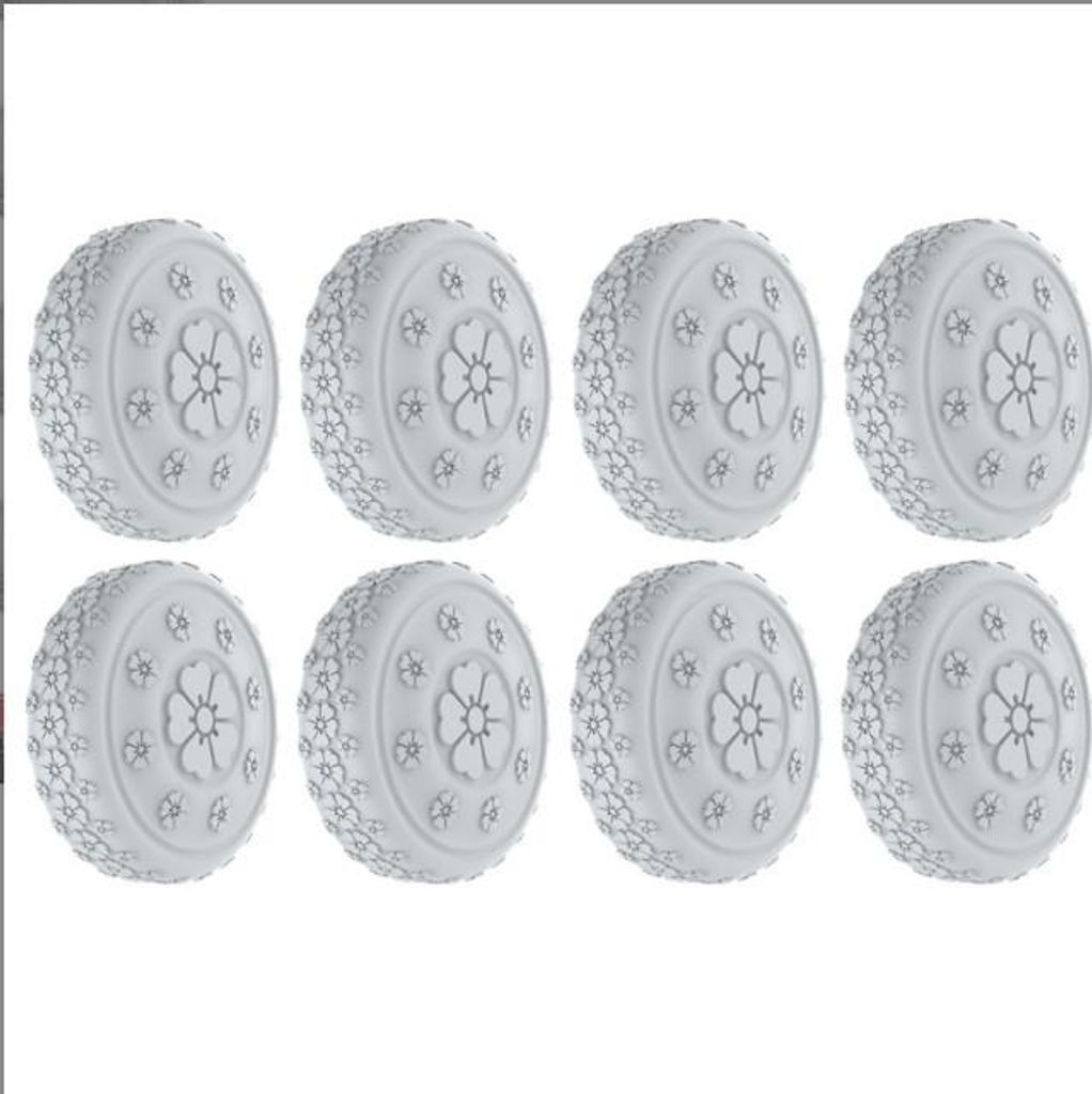 INF 8er-Pack Rollenabdeckungen für Kofferrollen Grau Modell 3