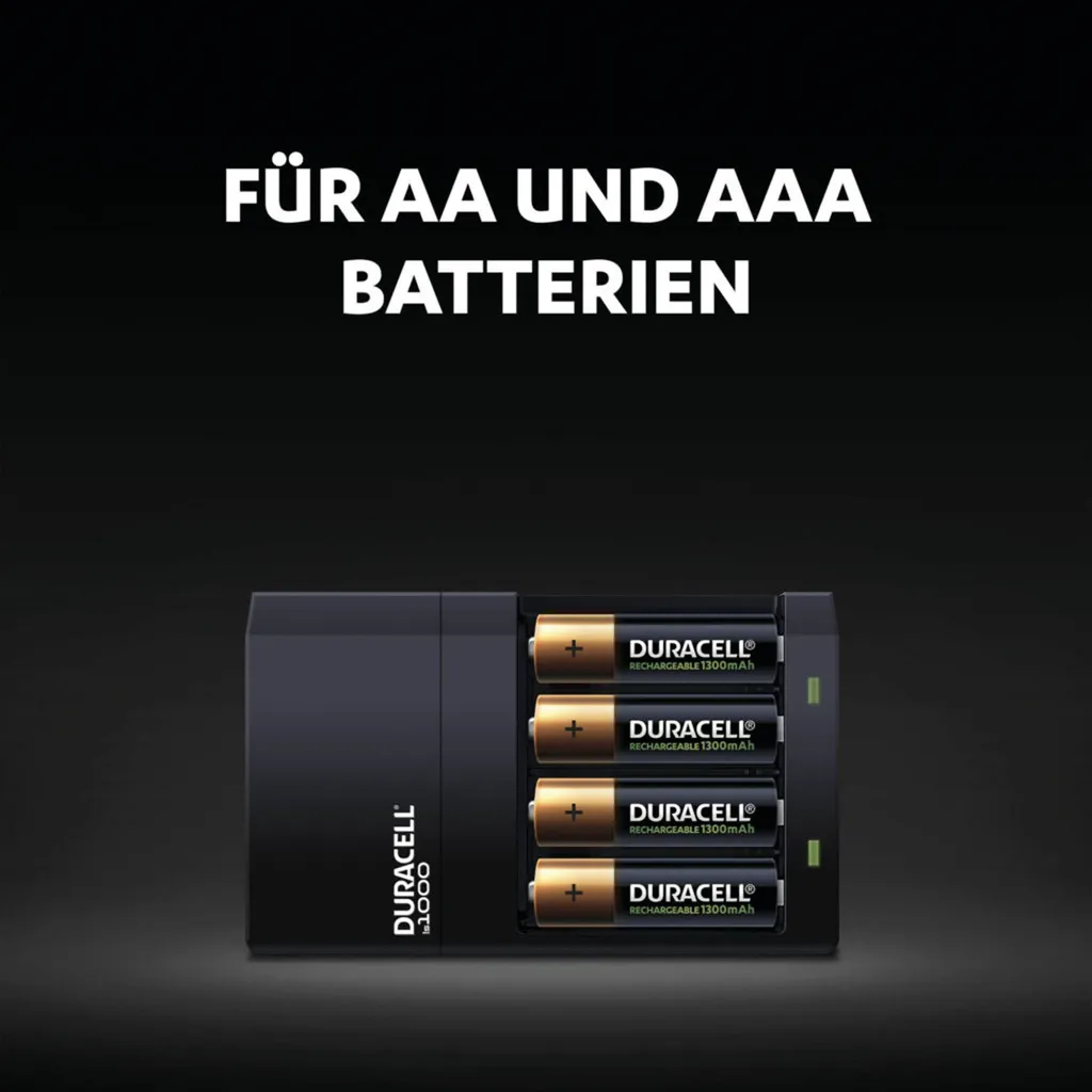Pack chargeur Duracell CEF14 pour piles de maison (AA/AAA avec piles)
