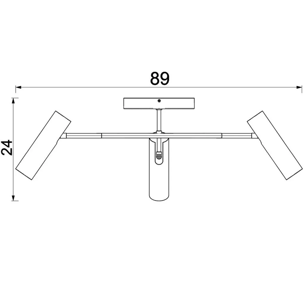 Plafonnier Axion 3xGU10 : Solution Éclairage Chic pour Intérieur Sombre