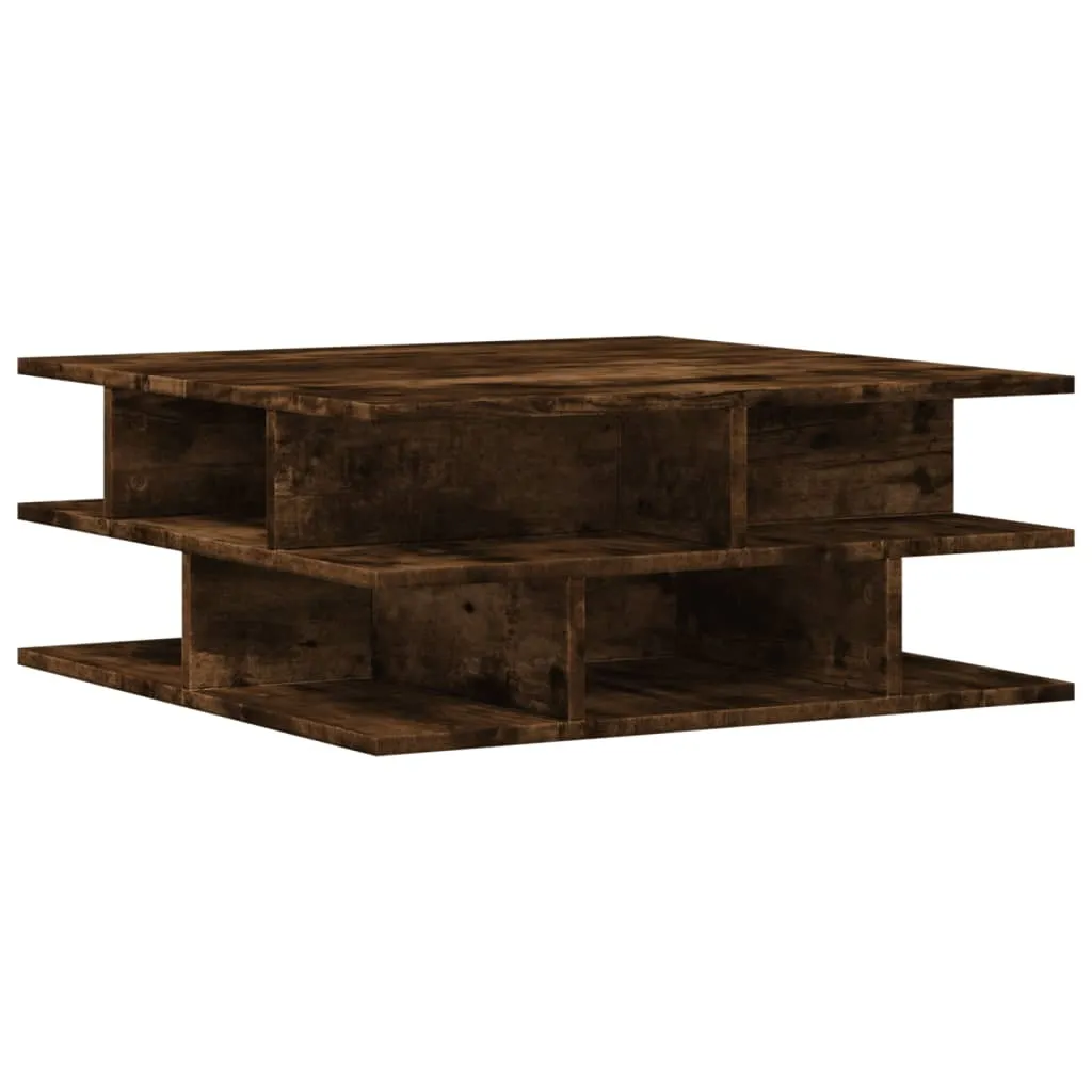Tavolino Salotto Rovere Fumé 70x70x29 cm | Design Moderno e Robusto