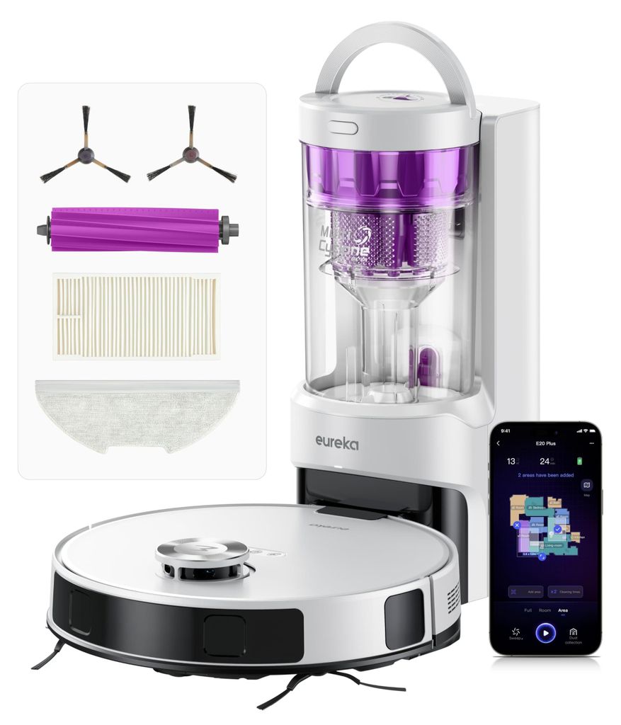 Eureka E20 Plus, Bezsáčkové, Bílá, Kulatý, Bezsáčkové, Obrázek produktu 