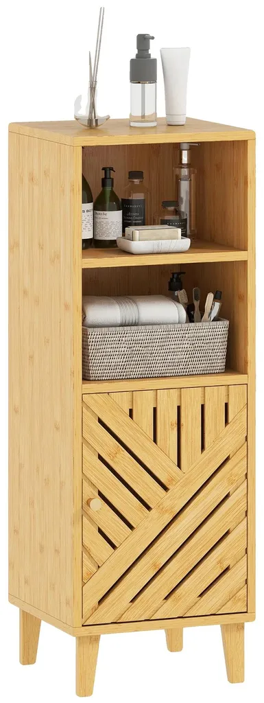 Armoire salle de bain 100% bambou écologique 32 cm de large beige