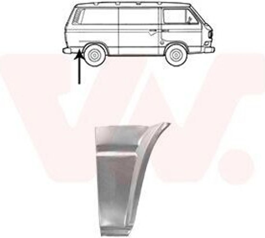 VAN WEZEL Seitenwand Reparaturblech für VW TRANSPORTER III Bus Transporter T3 Kastenwagen TRANSPORTER III Pritsche/Fahrgestell
