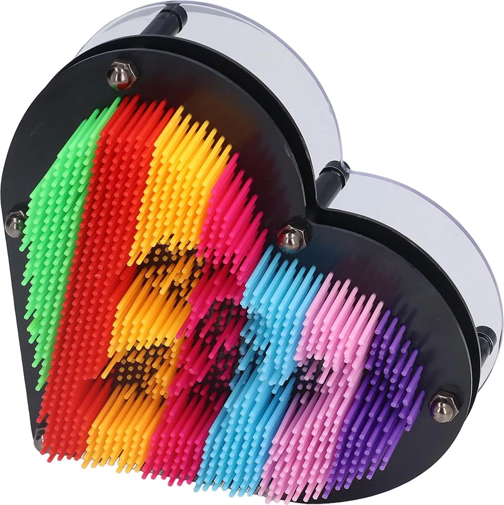 Pin Art 3D Cuore Arcobaleno - Il Gadget Viral per la tua Casa