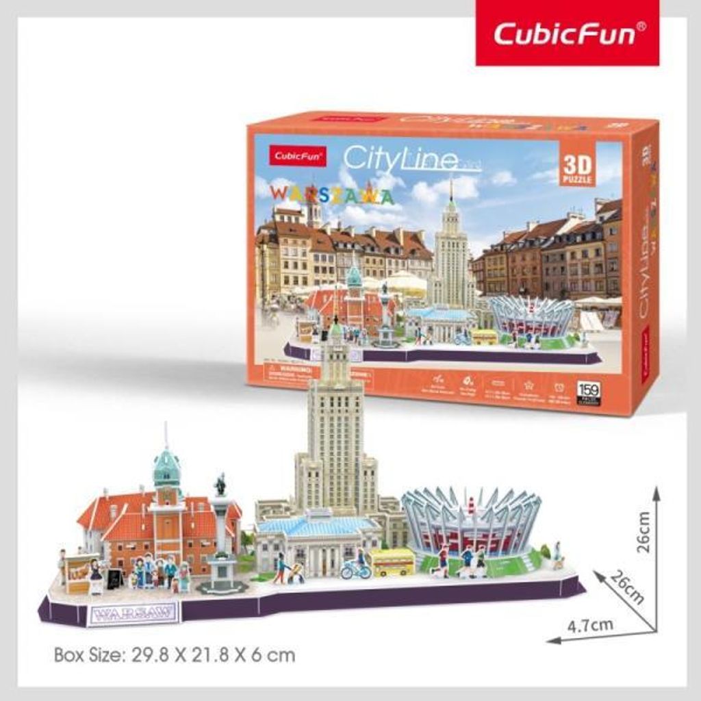 Cubic Fun 3D Puzzle Stadtansicht City Line Moskau Russland 