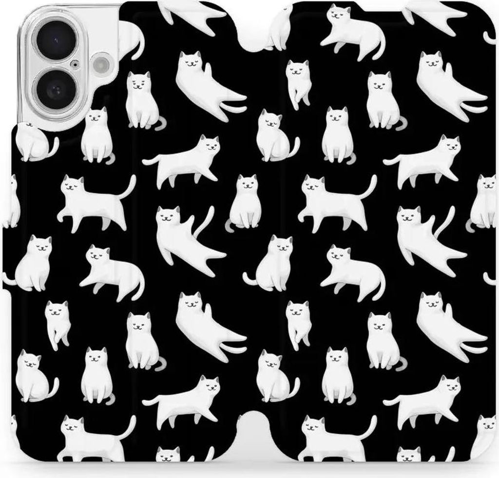 Handyhülle mit klappe für iPhone 16 Plus, Mobiwear Book, Luna-Kätzchen