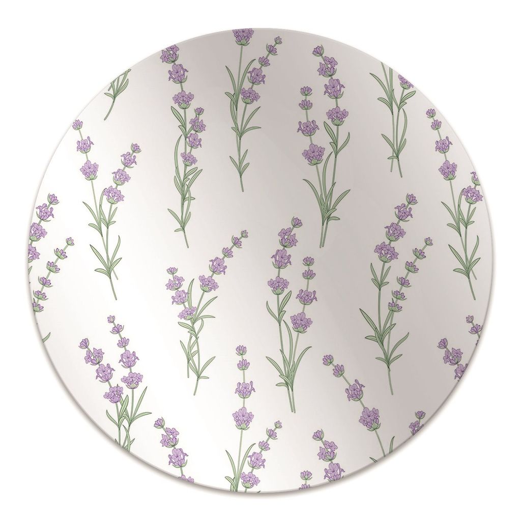 Rundmatte - Stuhlunterlage Bürostuhlunterlage - Rund Ø 100 cm - Bodenmatte - Fußmatte - Lavendelblumen