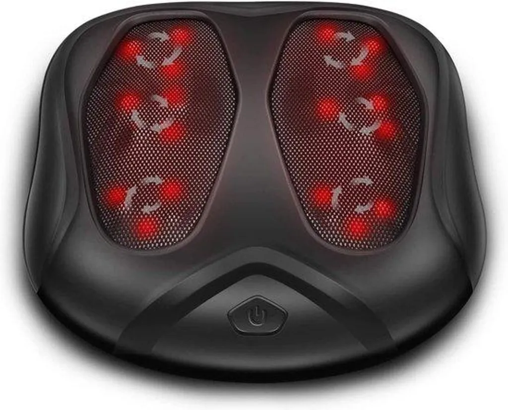 Appareil de massage électrique pieds avec chaleur apaisante noir