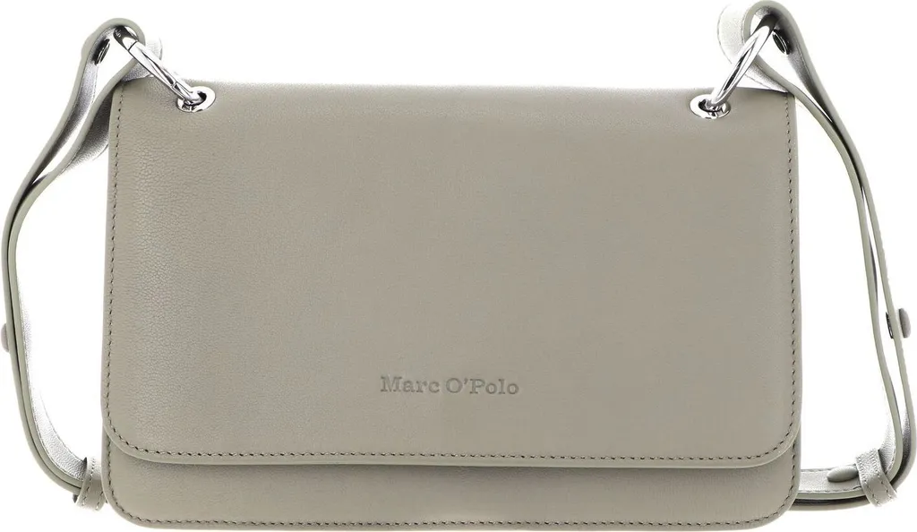 Sac bandoulière cuir beige Lindsey Marc O'Polo avec sangle réglable