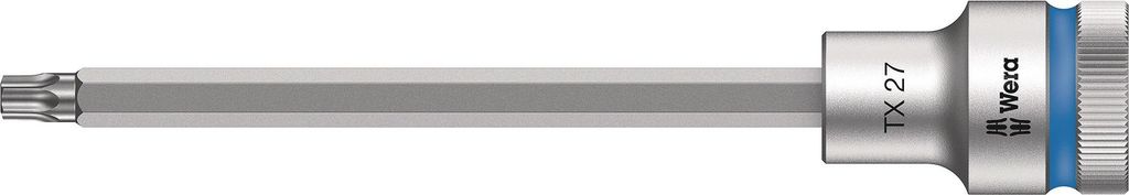 Wera - 8767 C HF TORX Zyklop Bit-Nuss mit 1/2"-Antrieb mit Haltefunktion , TX 27 x 140 mm; 5003852001