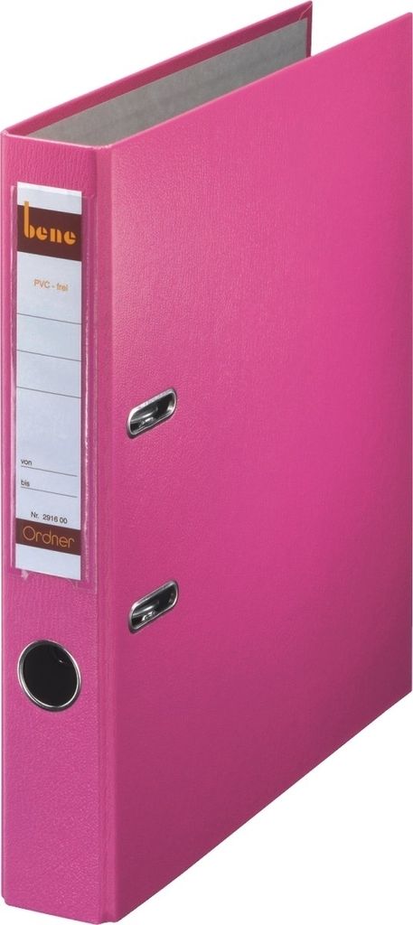 Ordner A4 Kunststoff 45mm rosa Packung mit 25 Stück