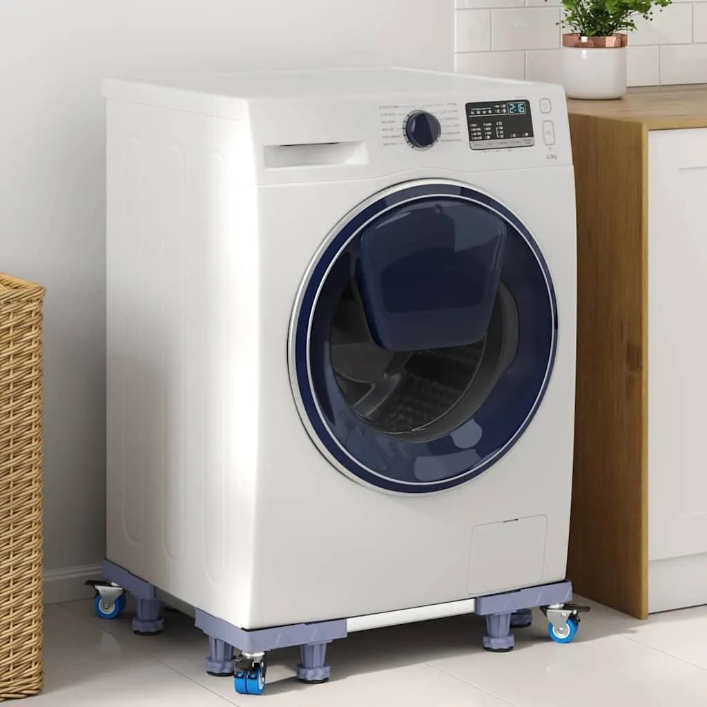 Support de lave-linge surélevé Gris 66x66 cm avec base stable renforcée - 3