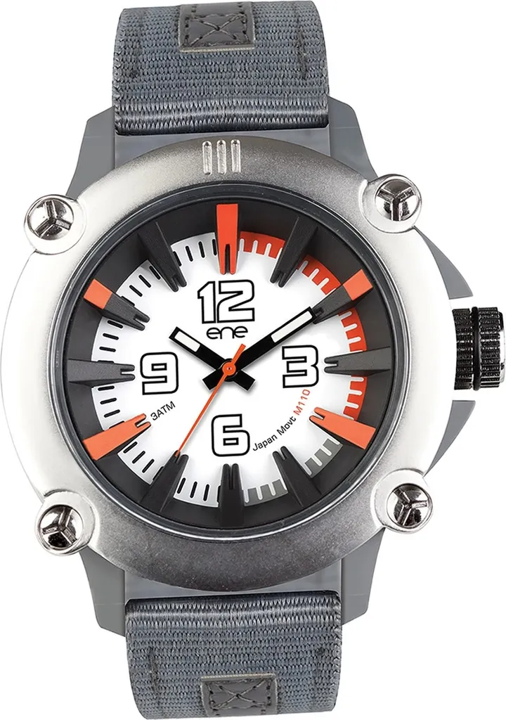 Montre Homme eneWatch E72401 Nylon Gris - Finis les Bracelets Fragiles
