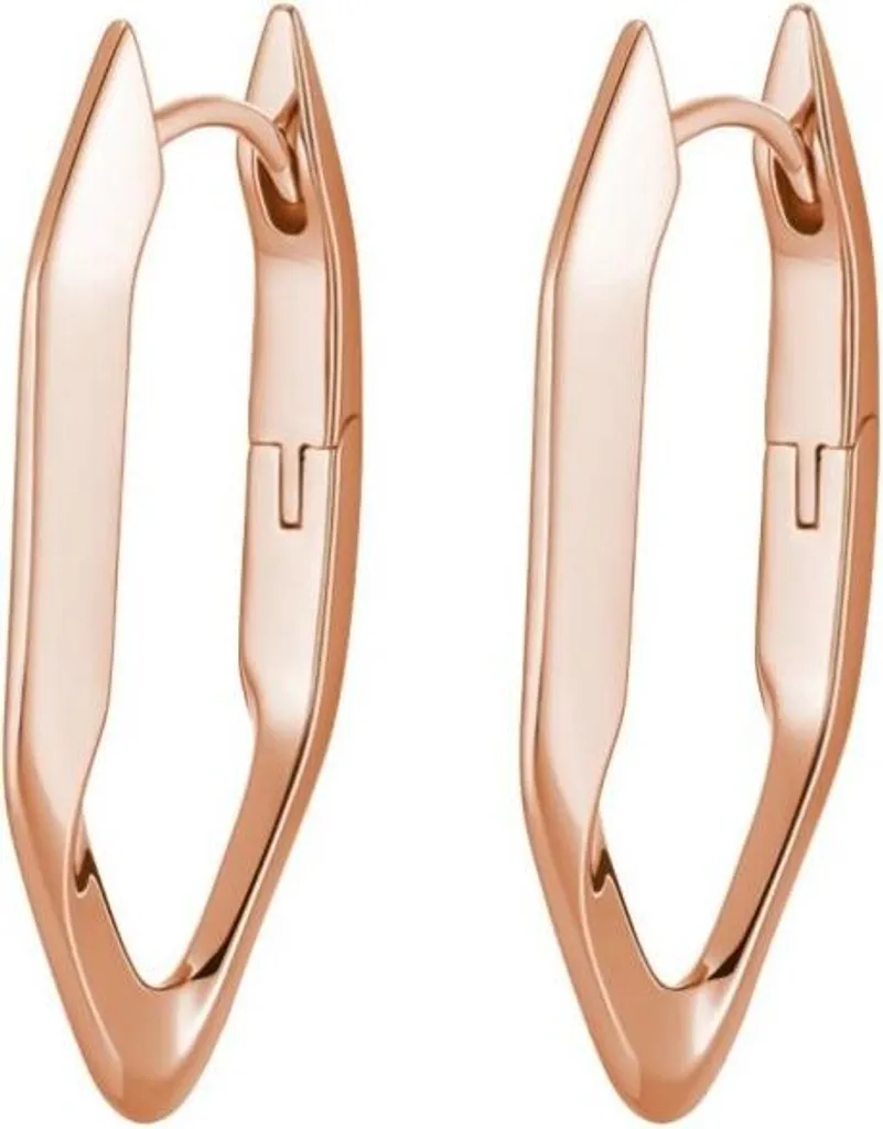 Orecchini Rosato Eva RZEV23 - Pendenti a Maglia Grumetta in Argento Rosé