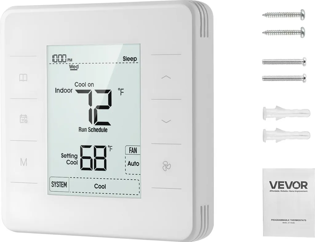 Thermostat pour Chauffage au Sol et Pompe à Chaleur 5-37 °C VEVOR
