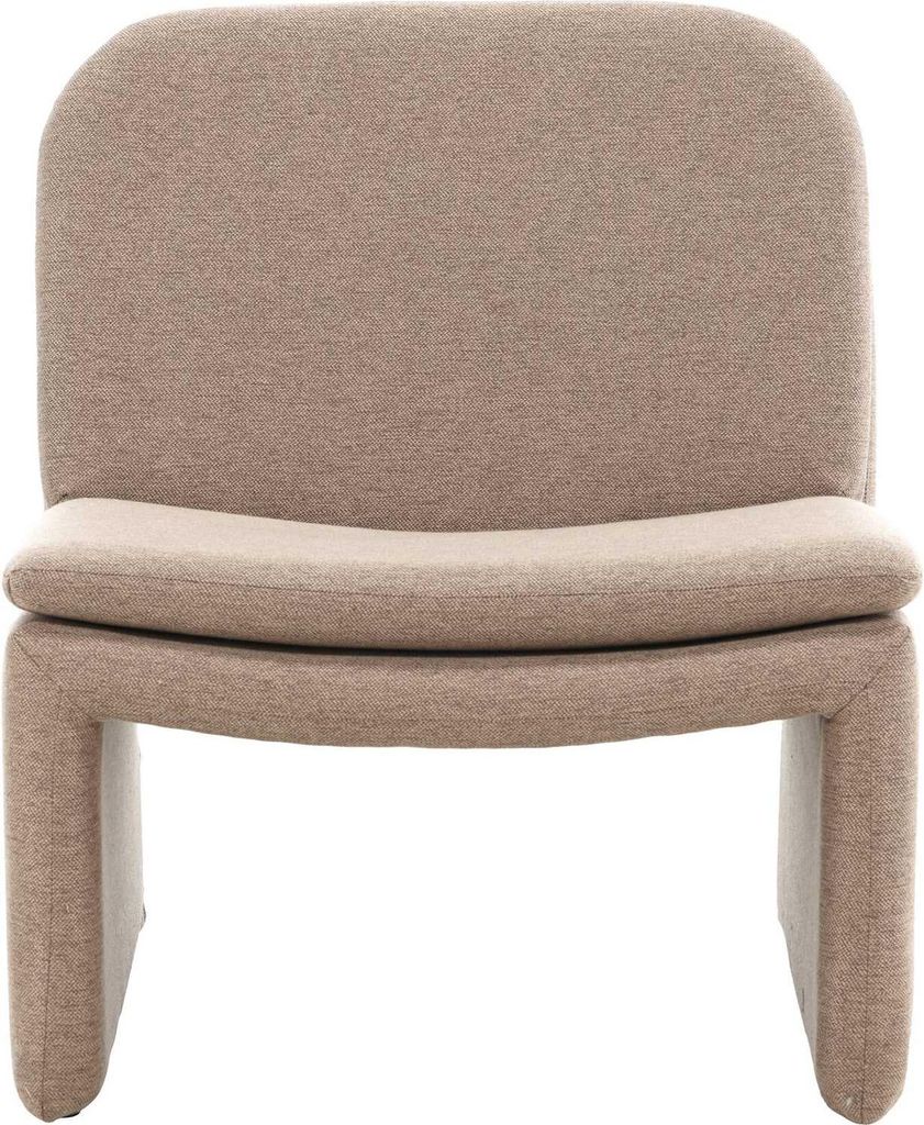 Drawer Bonn, Sessel, Stoff, Braun, Sperrholz, Polyester, Marron