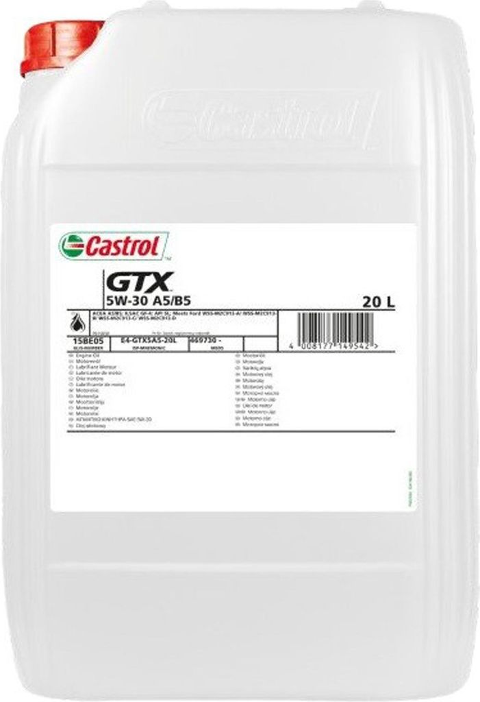 CASTROL GTX A5/B5 für 5W-30 20 Liter Motoröl Motorenöl WSS-M2C913-A WSS-M2C913-B WSS-M2C913-C WSS-M2C913-D Öl
