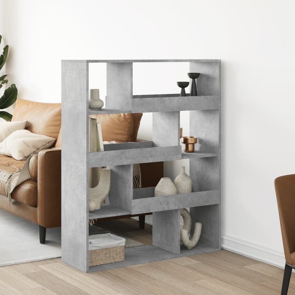 "2026 Promotion" Bücherregal - Standregal - Aktenregal - Betongrau 100x33x125,5 cm - Holzwerkstoff - Wohnzimmerschrank CC16733