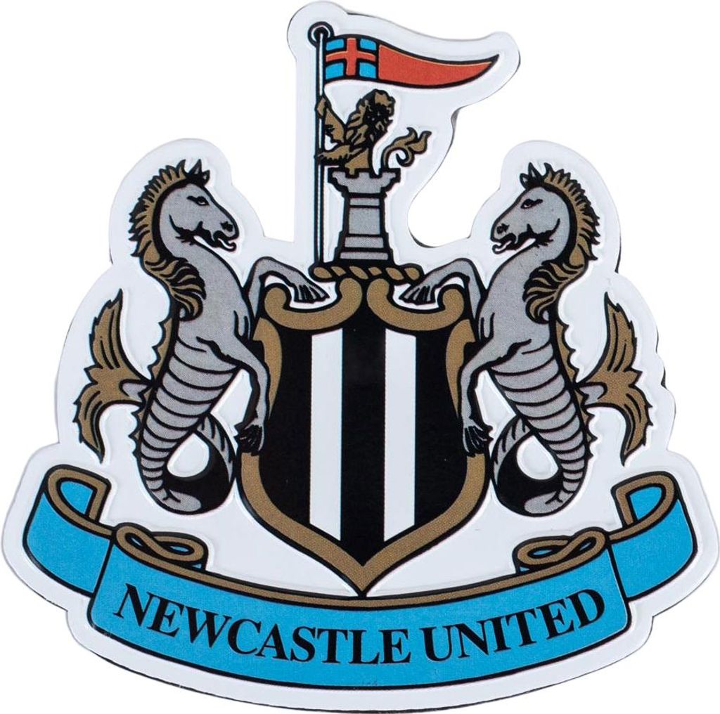 Newcastle United FC - Kühlschrank-Magnet, Wappen TA13394 (7 cm x 7 cm) (Schwarz/Weiß/Blau)