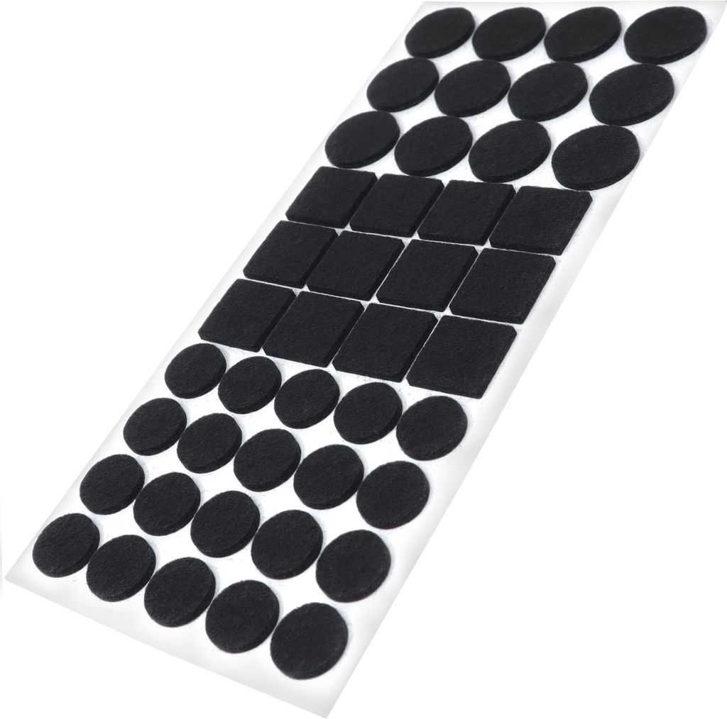 Adsamm® | 44 x Filzgleiter / Schwarz / verschiedene Größen Produktbild 