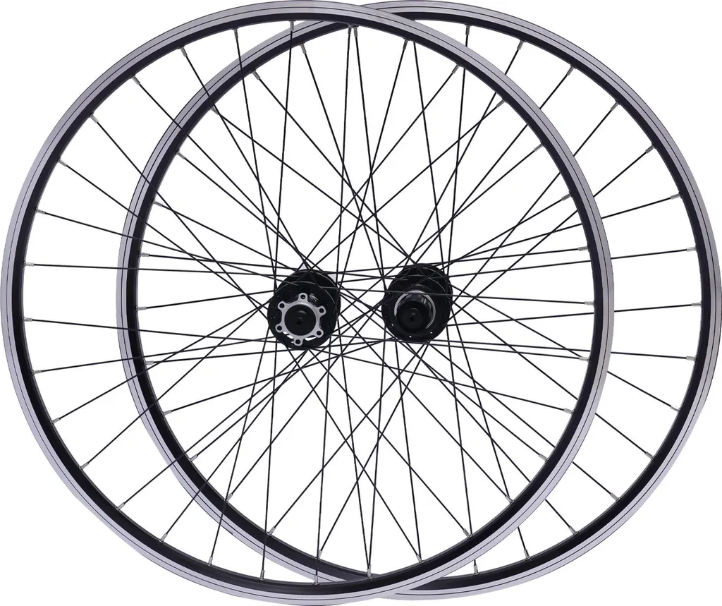 Roues VTT aluminium léger et freins à disque durables kit complet noir