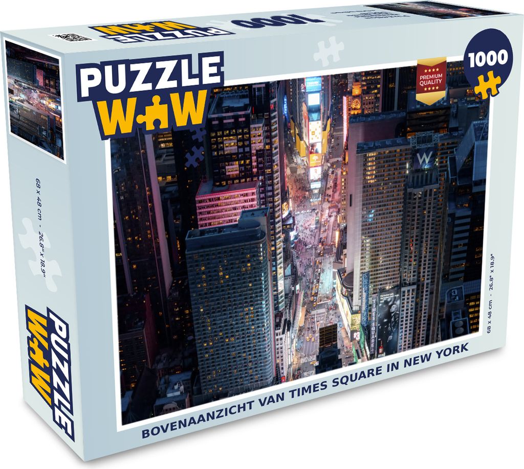 MuchoWow Puzzle 1000 Teile Blick von oben auf den Times Square in New York - Erwachsene - Rätsel