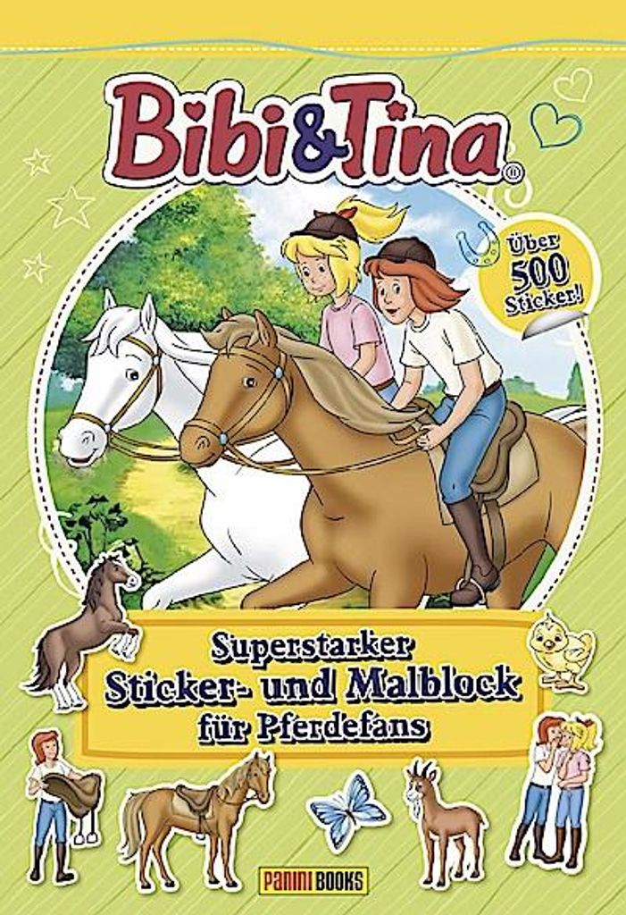 Bibi & Tina: Superstarker Sticker- und Malblock für Immagine del prodotto 