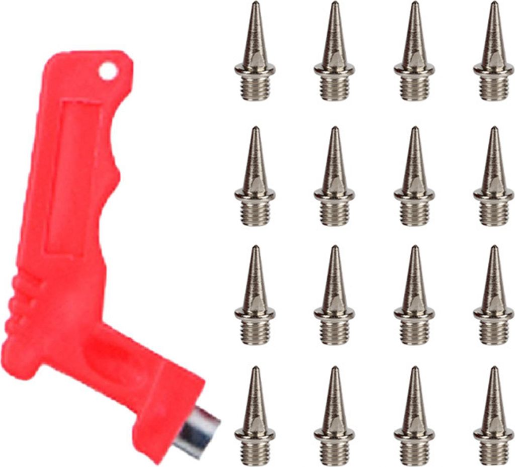 100 Stück Track-Spikes Kohlenstoffstahl für Lauf- und Cross-Country-Schuhe mit Spike-Schlüssel für Sprint-Sport-Laufschuhe